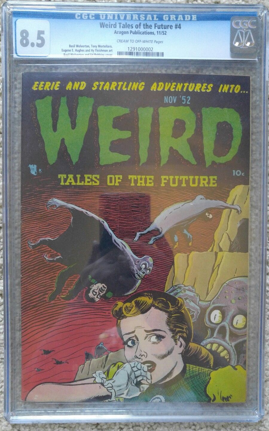 WEIRD TALES OF THE FUTURE #4 CGC 8.5 VF+ ARAGON 11/1952