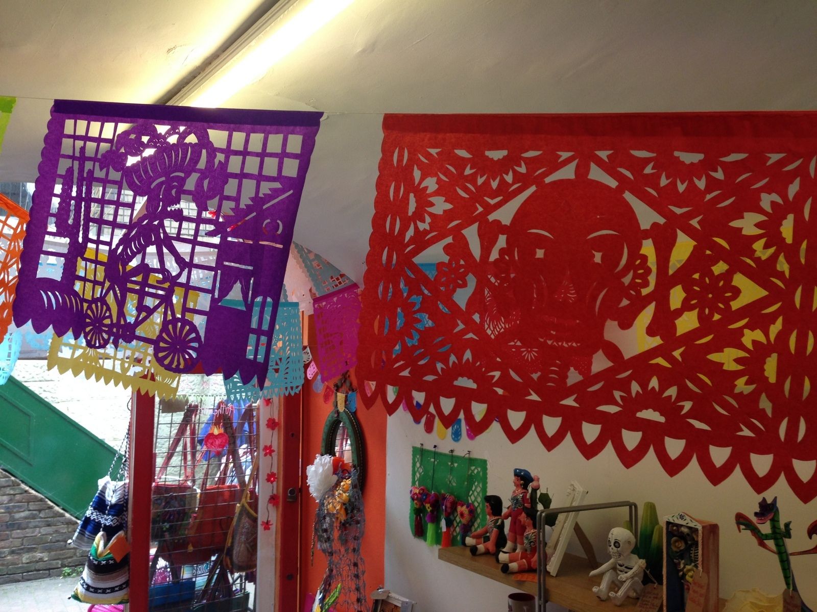 Authentic Handcut Mexican Papel Picado Banners Day of the Dead 15ft long