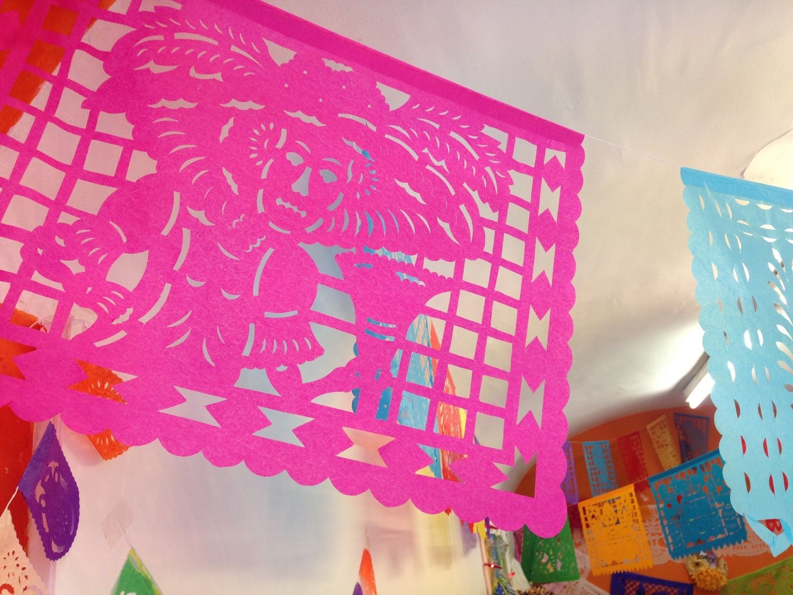 Authentic Handcut Mexican Papel Picado Banners Day of the Dead 15ft long