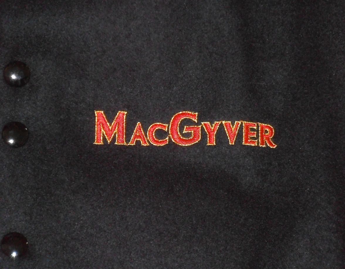 New MacGyver TV series film movie crew varsity jacket