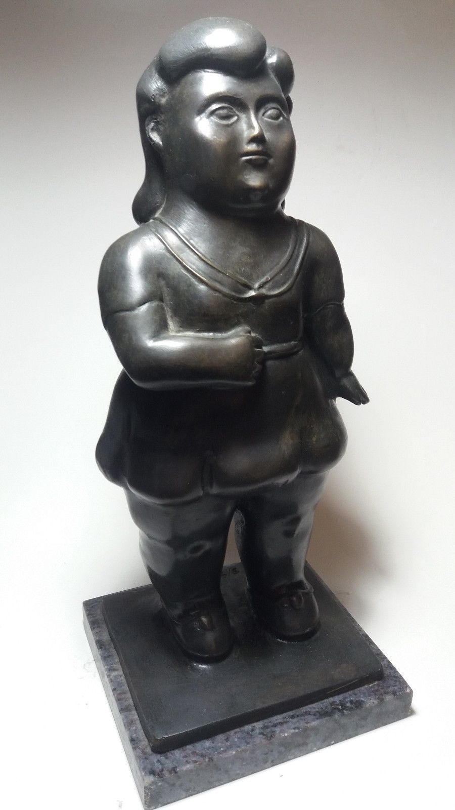 Fernando Botero Bronze Sculpture WOMAN FIGURE Signed & numbered Marble Base Rare