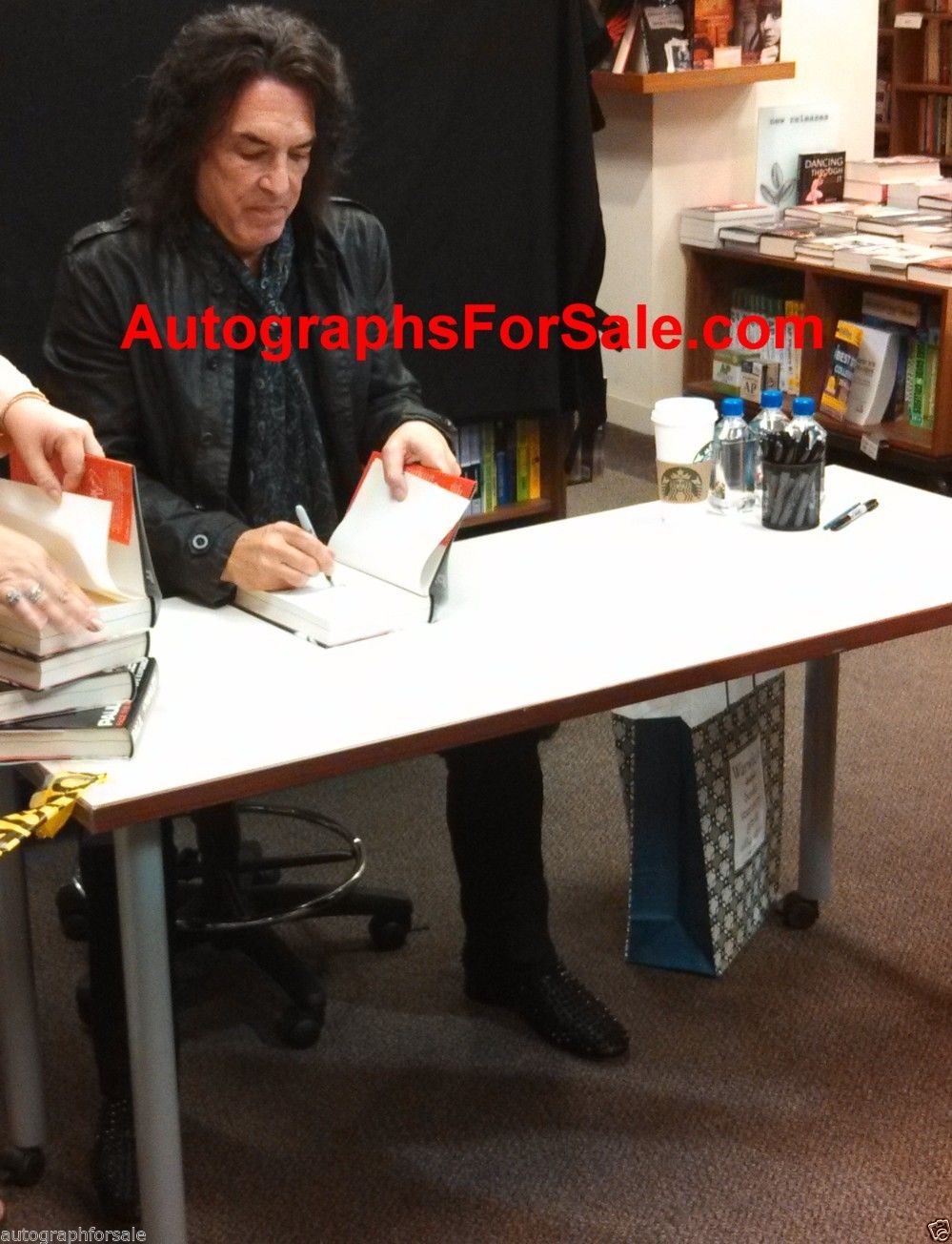 Paul Stanley autographed signed auto KISS Face the Music hardcover book + photo