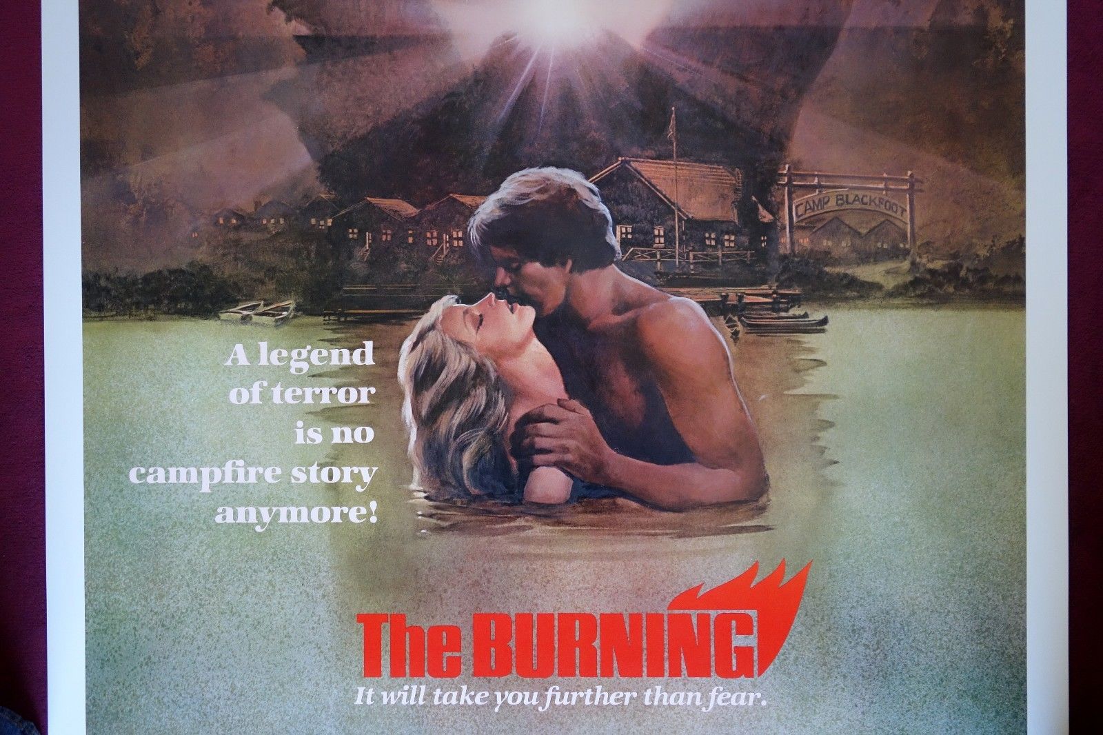 THE BURNING * ORIGINAL MOVIE POSTER 1981 CROPSY HALLOWEEN HORROR * RARE 40X60 *