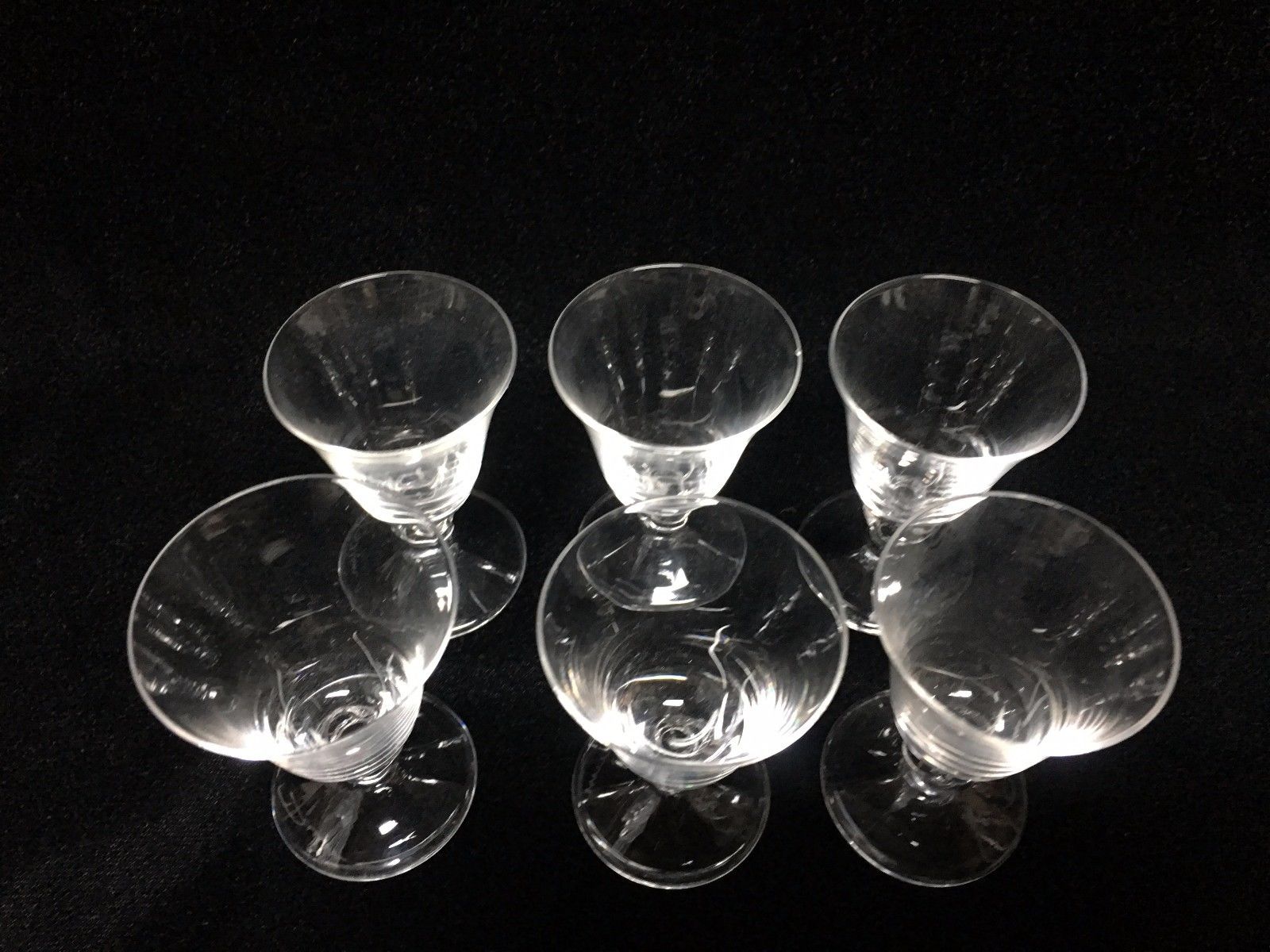 Daum France Crystal Orval Set of 6 Shot Glasses 2 3/4"