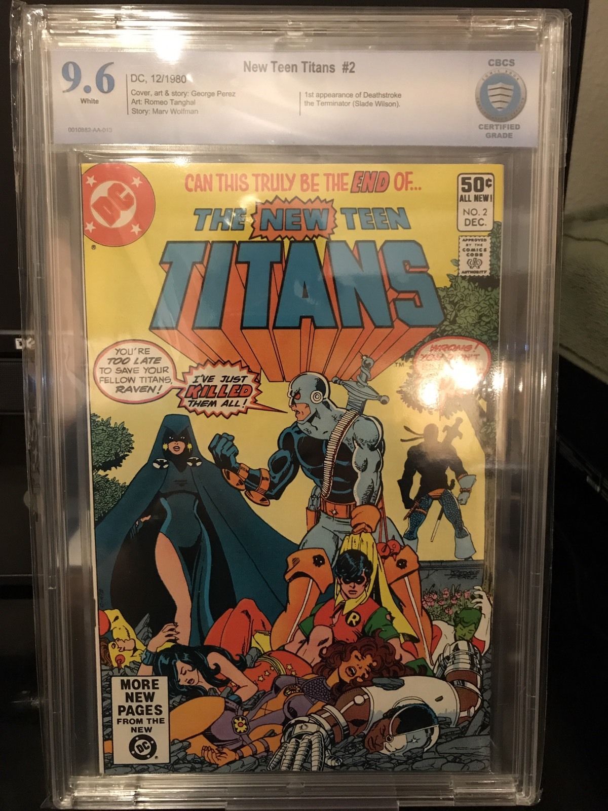 New Teen Titans 2 CBCS 9.6 1st app of Deathstroke(Slade Wilson)