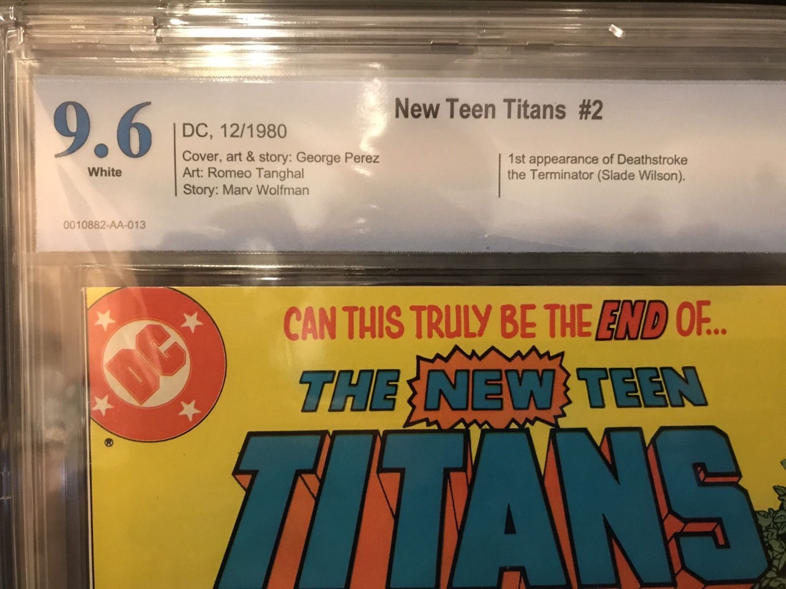 New Teen Titans 2 CBCS 9.6 1st app of Deathstroke(Slade Wilson)