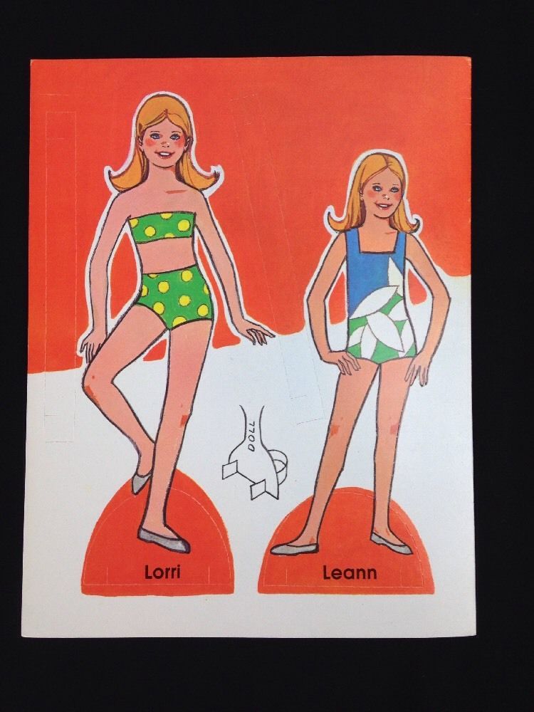 Child Art Vintage 1970's Paper Doll Lot Little Ladies Denim Fashion Parade Uncut