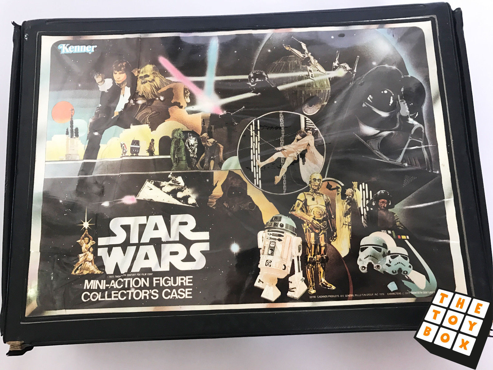 Vintage Star Wars ANH Action Figure Vinyl Carry Case w/ Inserts