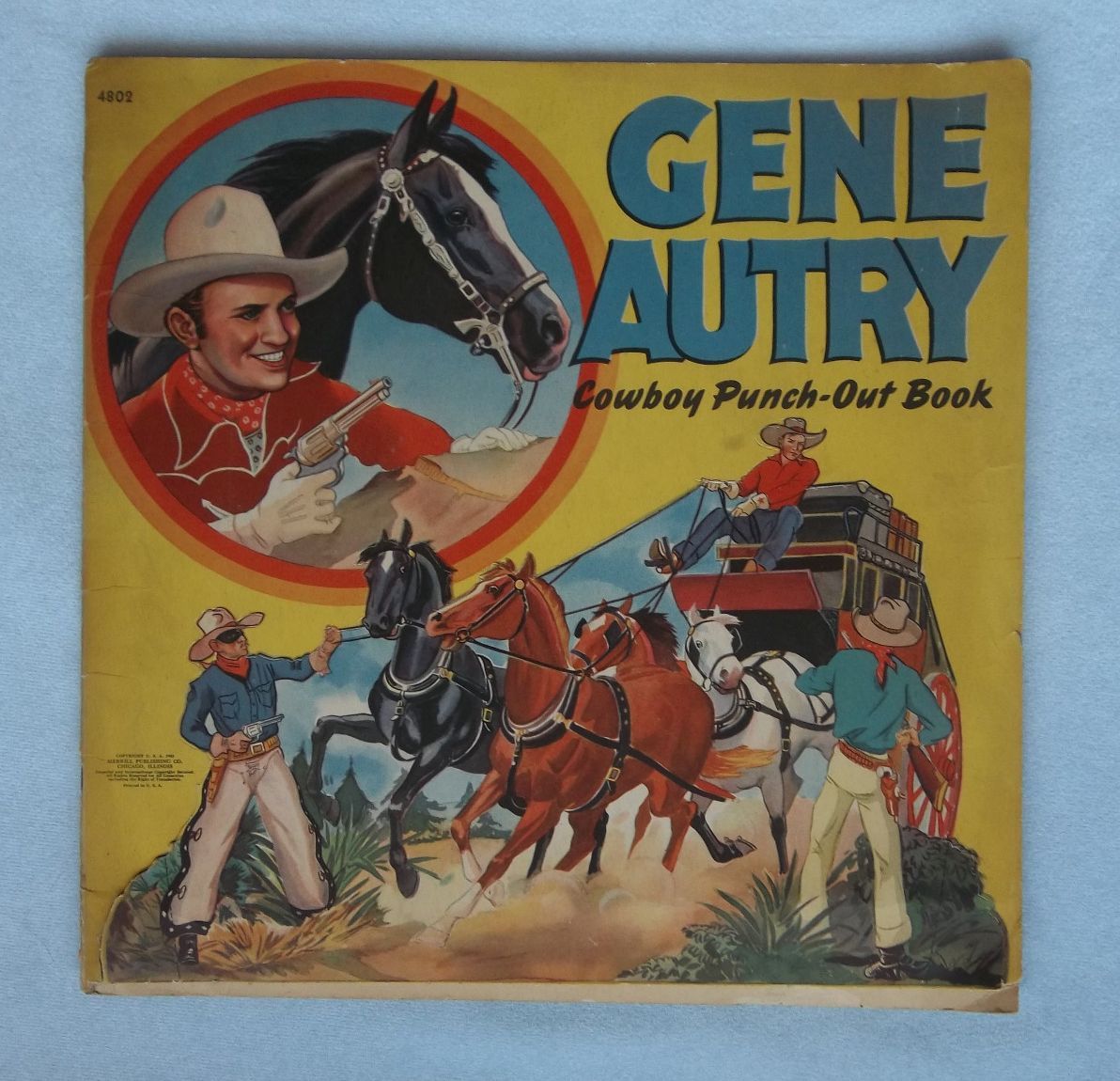 Vintage Original Uncut Gene Autry Paper Dolls Punch-Out Book 1941 No. 4802 Rare!