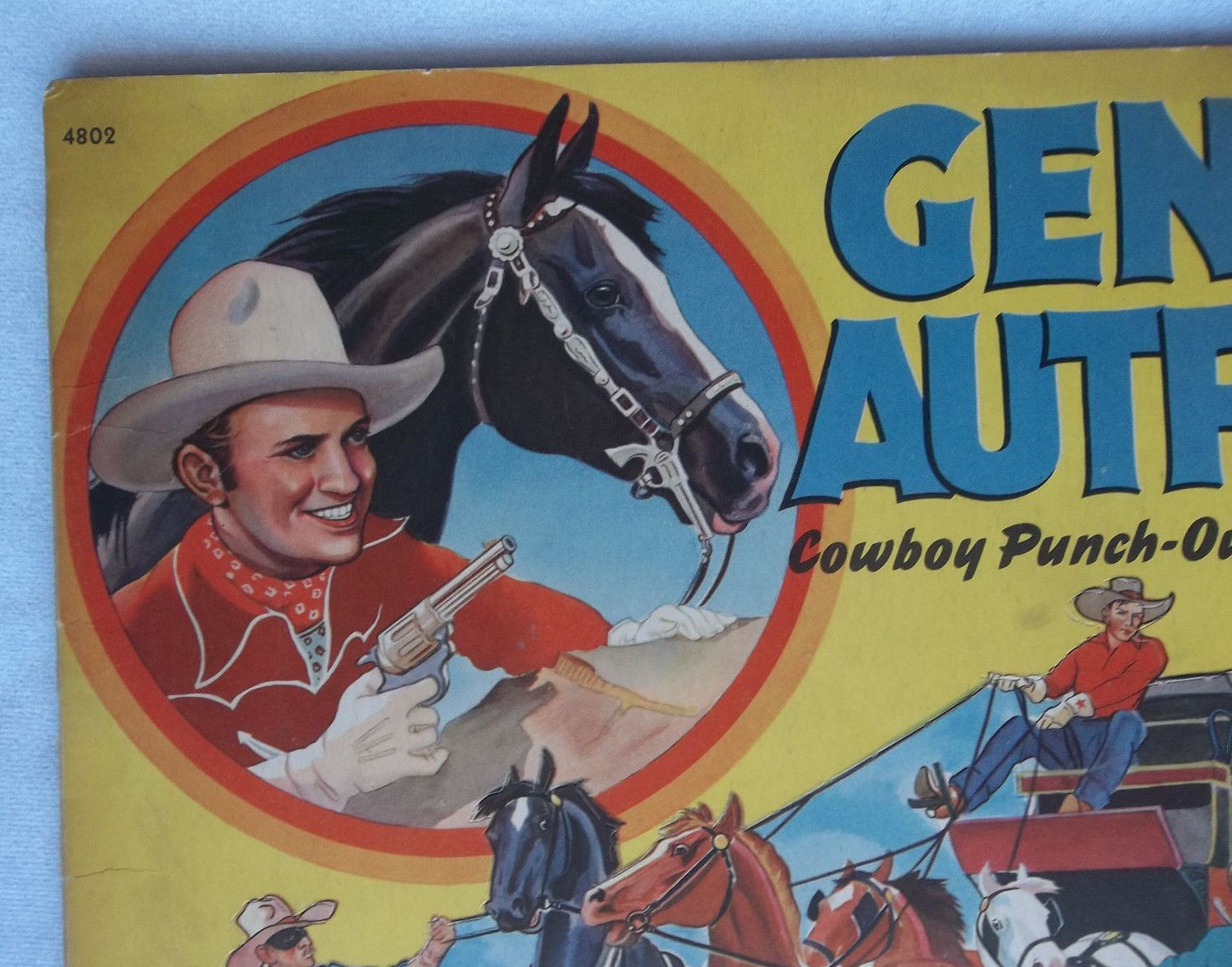 Vintage Original Uncut Gene Autry Paper Dolls Punch-Out Book 1941 No. 4802 Rare!