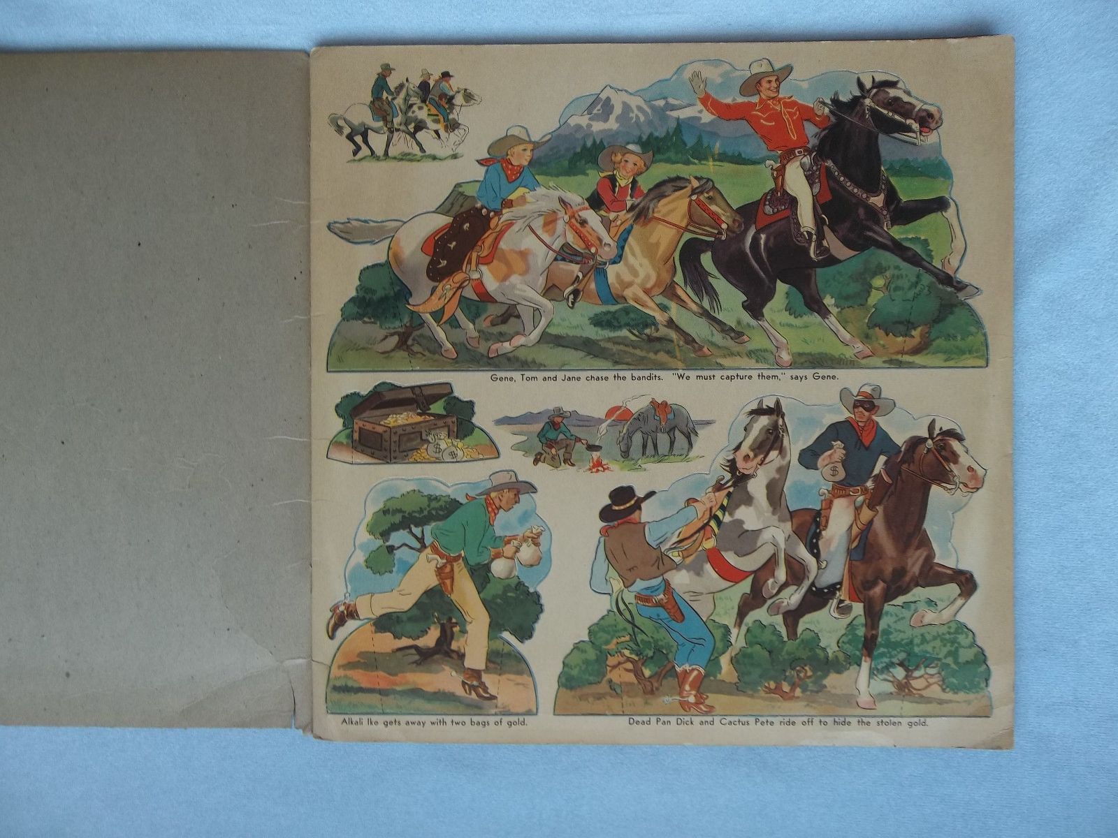 Vintage Original Uncut Gene Autry Paper Dolls Punch-Out Book 1941 No. 4802 Rare!