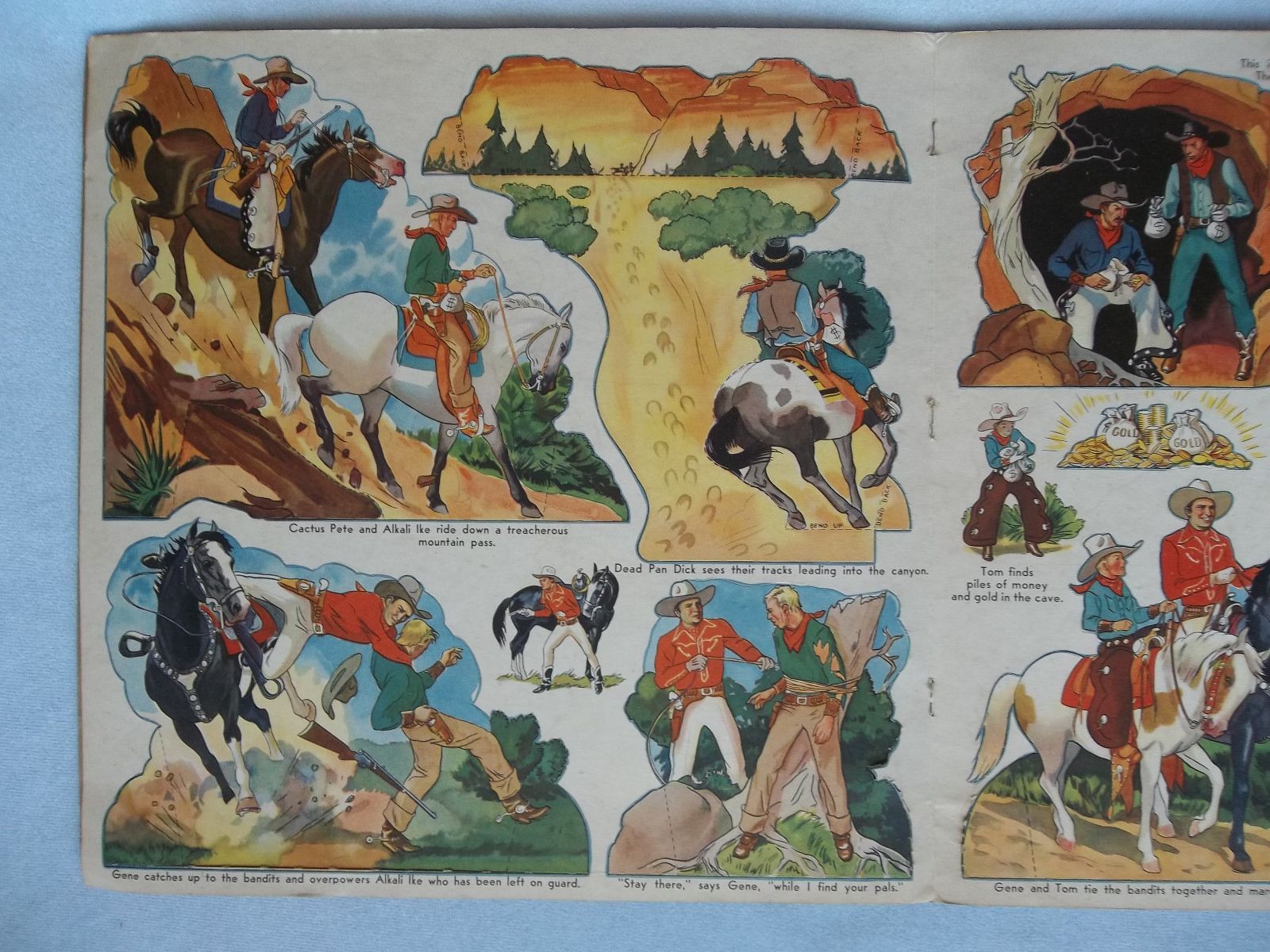 Vintage Original Uncut Gene Autry Paper Dolls Punch-Out Book 1941 No. 4802 Rare!