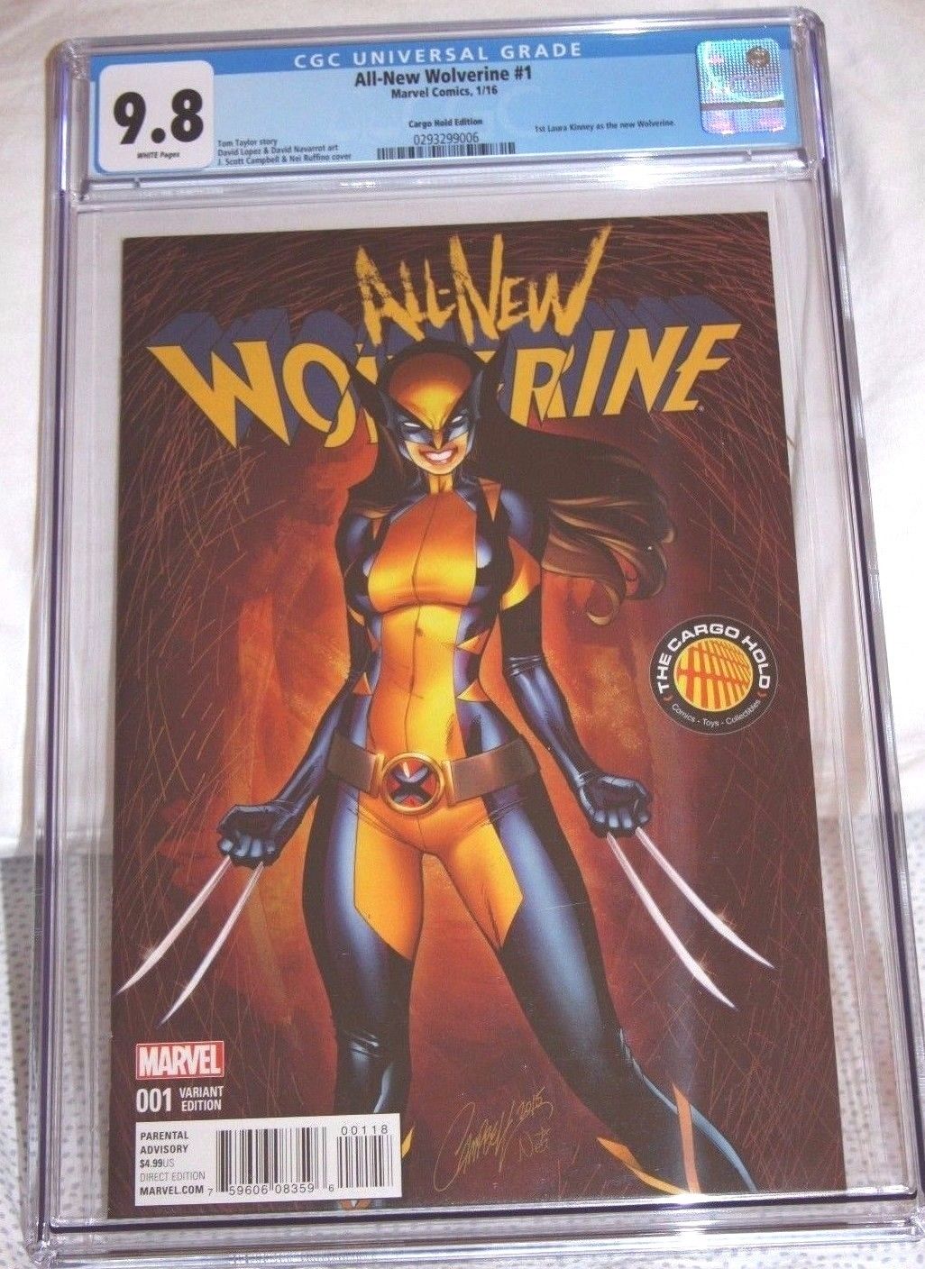 All-New Wolverine #1 (January 2016, Marvel) J Scott Campbell CGC 9.8 X-23