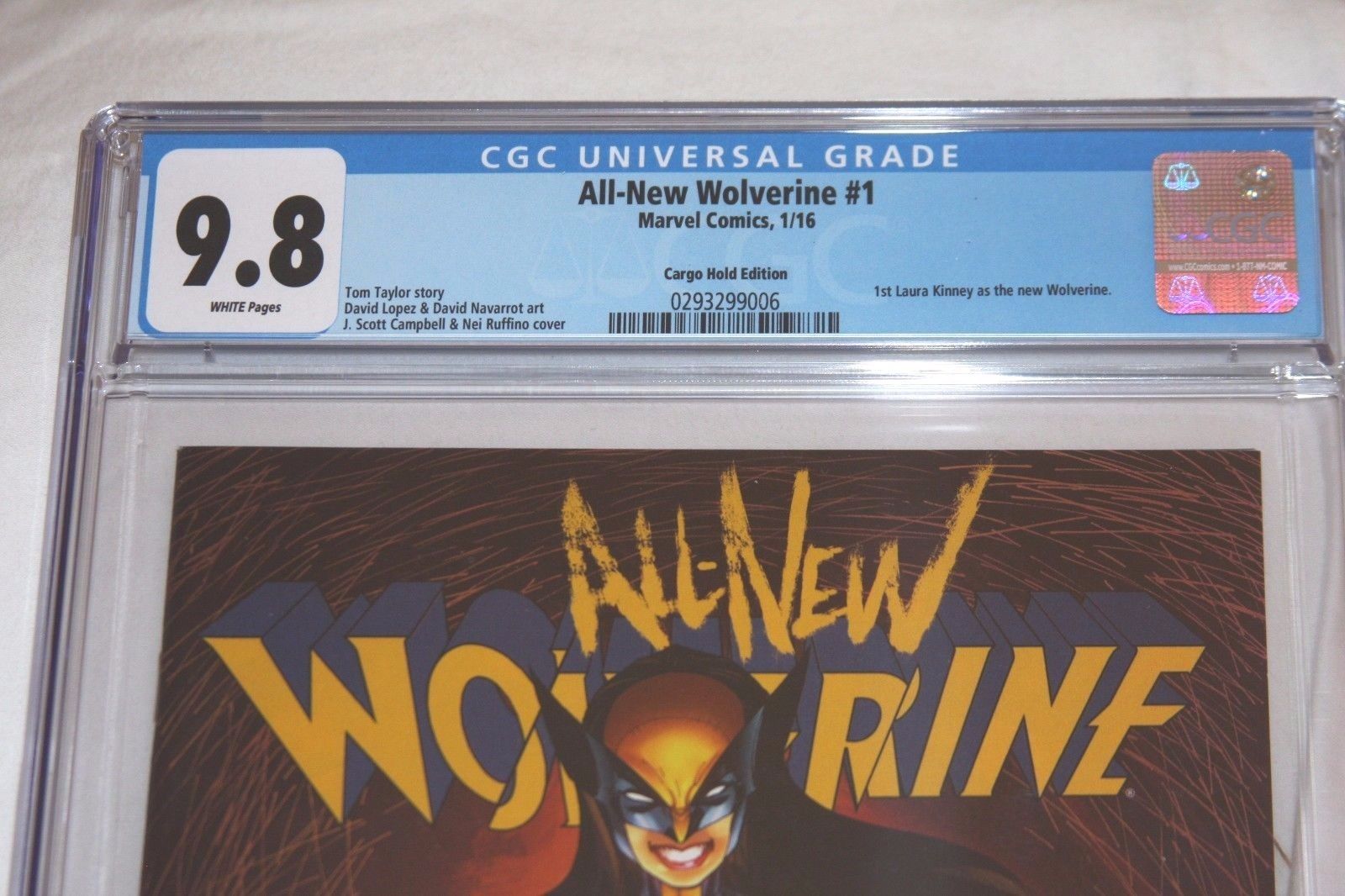 All-New Wolverine #1 (January 2016, Marvel) J Scott Campbell CGC 9.8 X-23