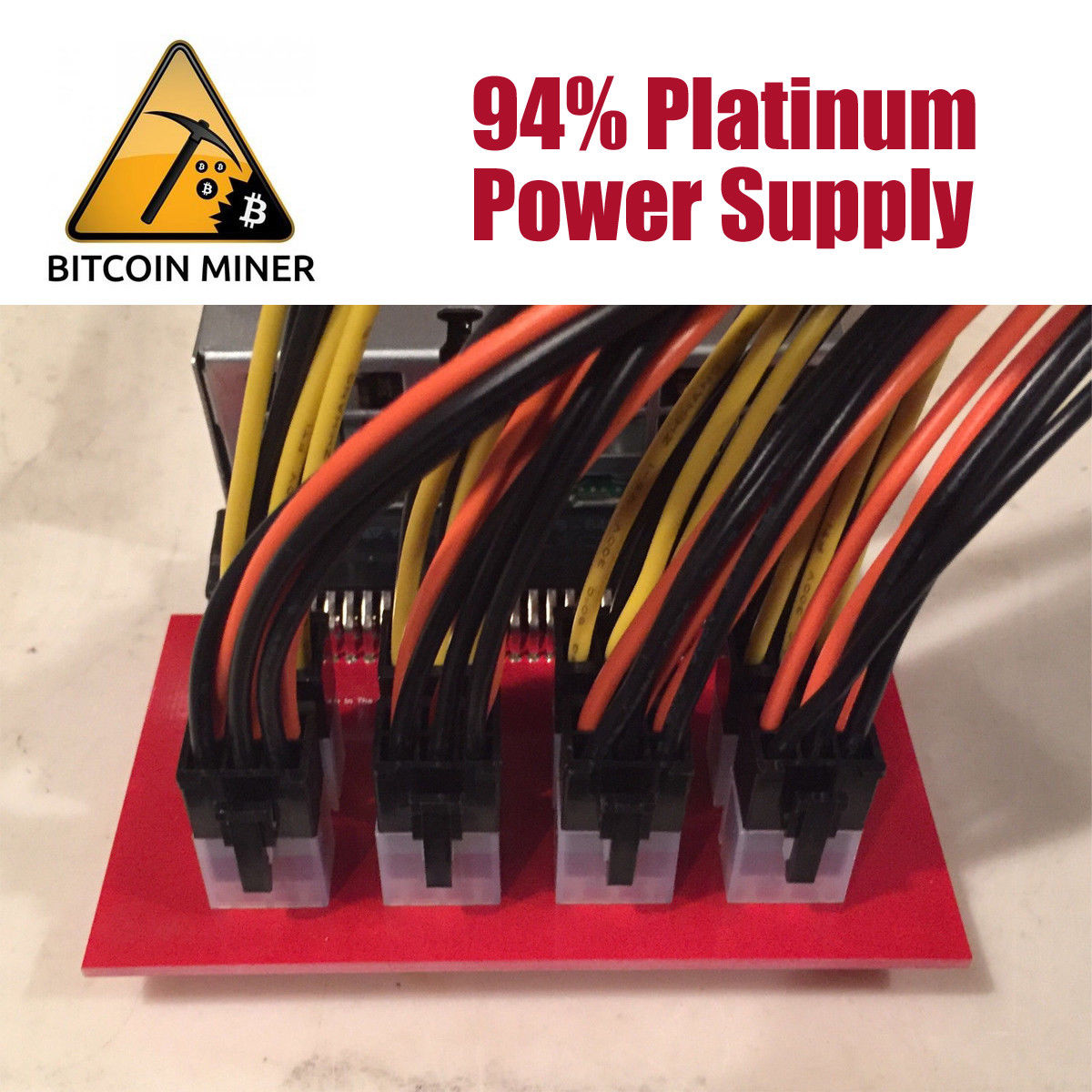 94% Platinum 1200w 900 Watt Power Supply for GPU Open Rig Mining Ethereum Miner