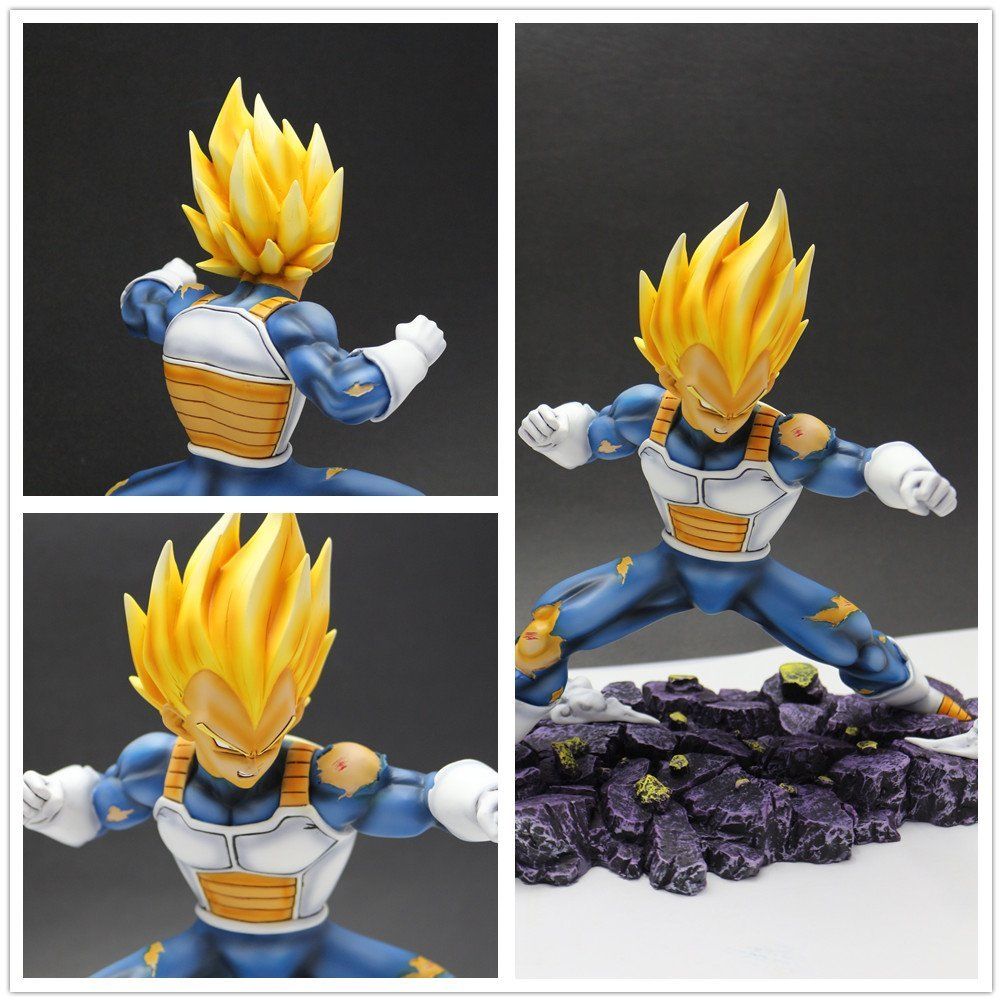 NEW DRAGON BALL Z DBZ SUPER SAIYAN VEGETA FIGHT 25CM RESIN FIGURE FOR COLLECTION