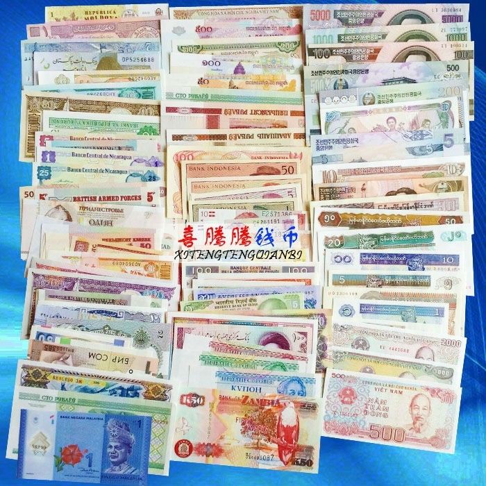 Lot 100 PCS From 30 Countries Different Banknotes World Paper Money Currency,UNC