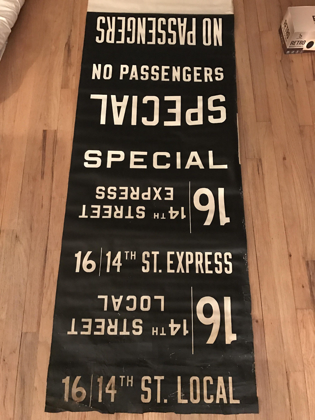 1960s IND/BMT R-16/27 Car Side Route Rollsign Section New York Subway Vellum