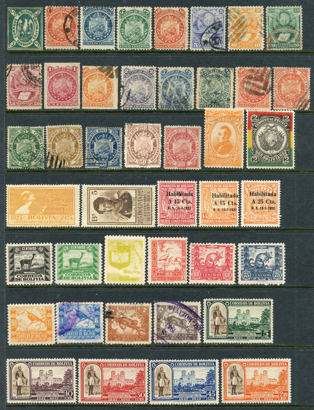 BOLIVIA COLLECTION MINT & USED, MANY NH