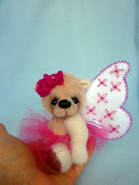 "Little Fairy" - 12 cm  artist teddy bear (Happyteddy by Aleksandra J.)