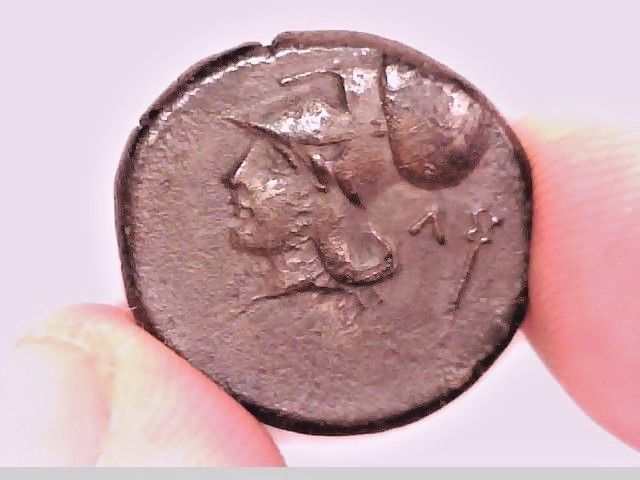 GREECE AKARNANIA LEUKAS ANCIENT STATER COIN ATHENA PEGASUS FLYING HORSE CADUCEUS