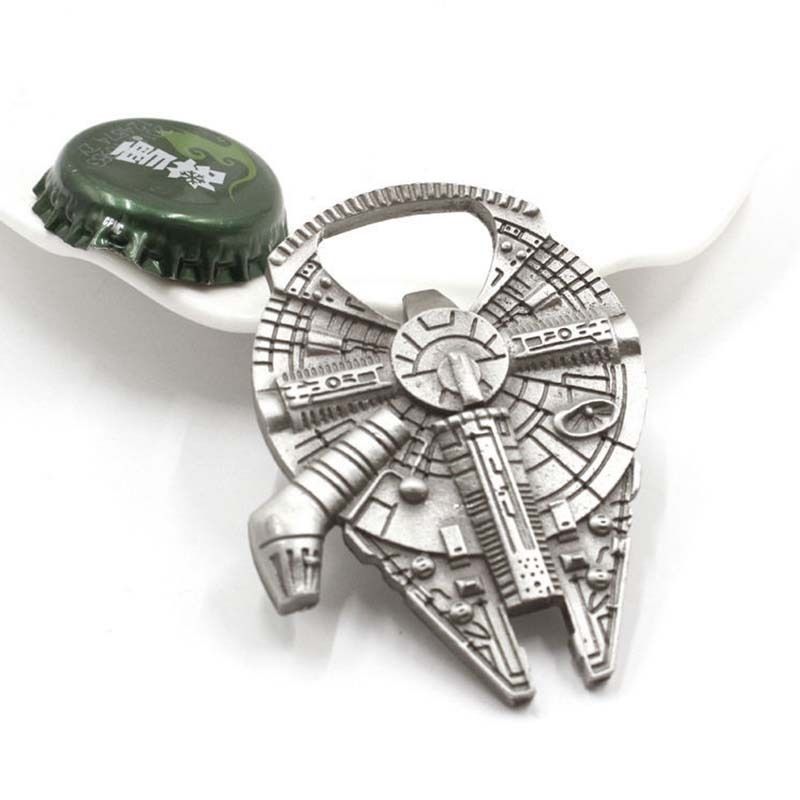 Kitchen Bar Tools Beer Wine Bottle Opener Millennium Falcon Spaceship Metal