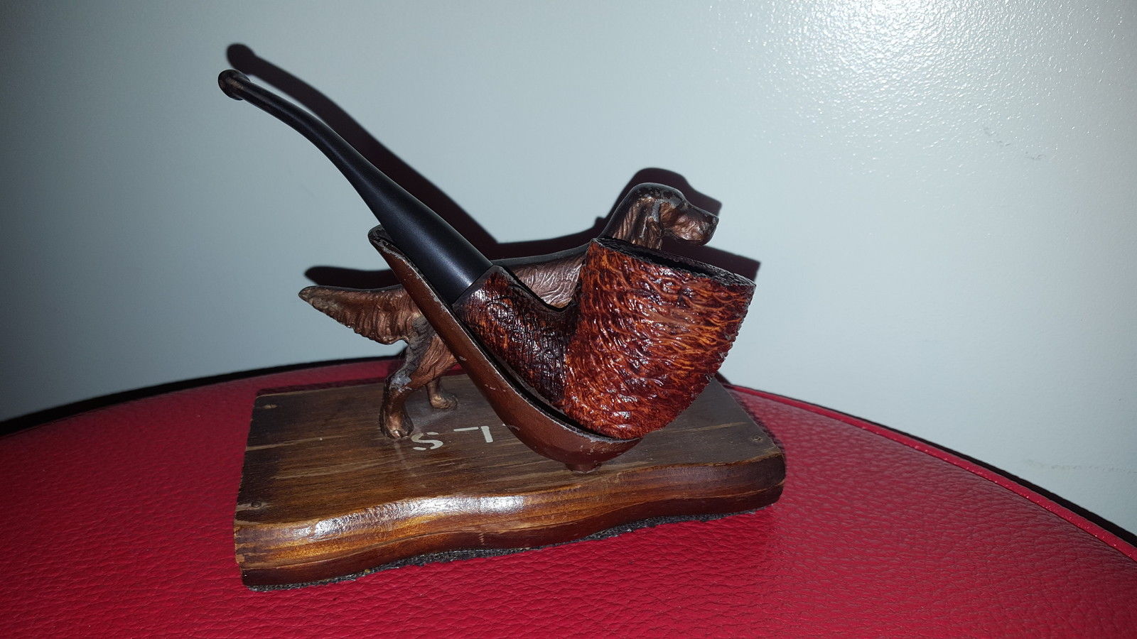 Sherlock Holmes Style Carved Tobacco Smoking Pipe made in Italy