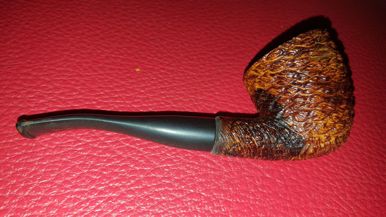 Sherlock Holmes Style Carved Tobacco Smoking Pipe made in Italy