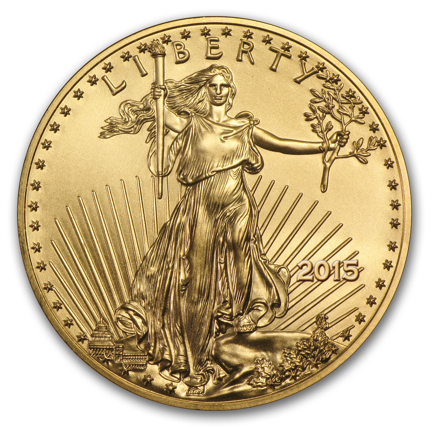 2015 1/4 oz Gold American Eagle BU - SKU #84885