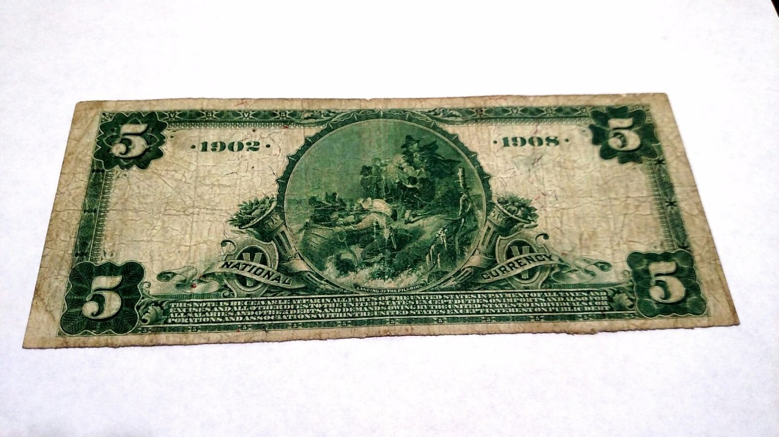 1902 $5 D.B. THE COMMERCIAL NATIONAL BANK OF COVINGTON KY CH. 8564 2 KNOWN