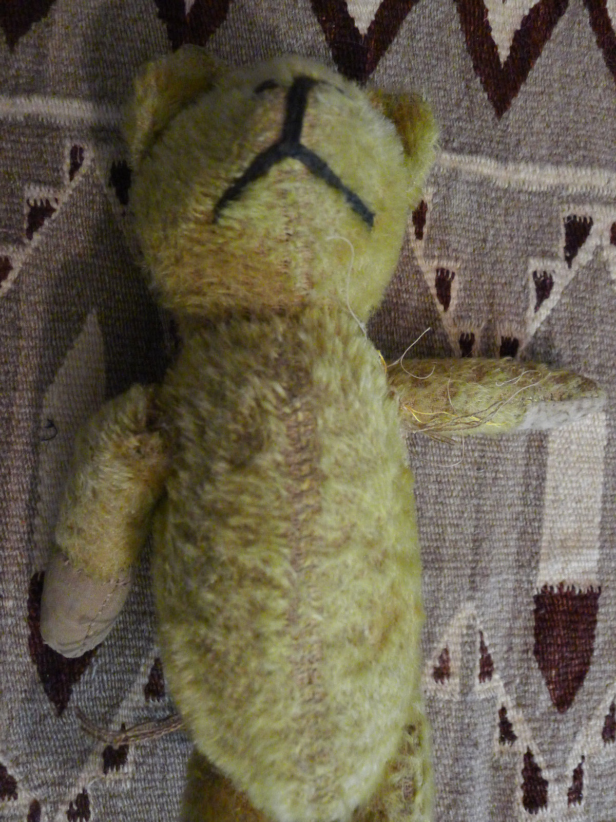 Steiff? 12" Antique Vintage Yellow Mohair Jointed Teddy Bear Amazingly Rare