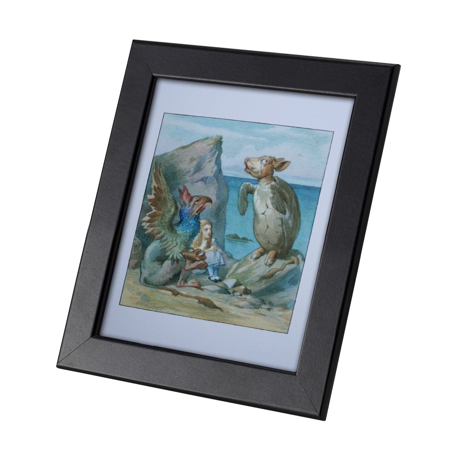 Alice in Wonderland Framed Genuine Postcard Mock Turtle Sobbing Frame