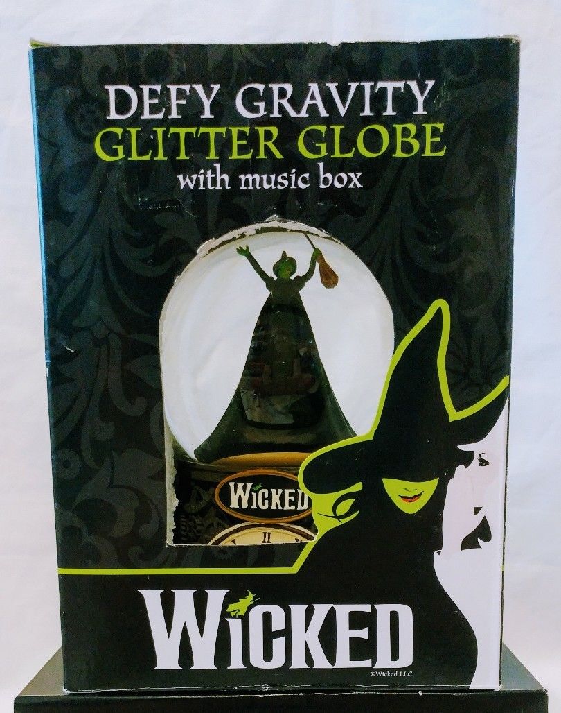 Wicked The Musical Defy Gravity Glitter Globe With Music Box