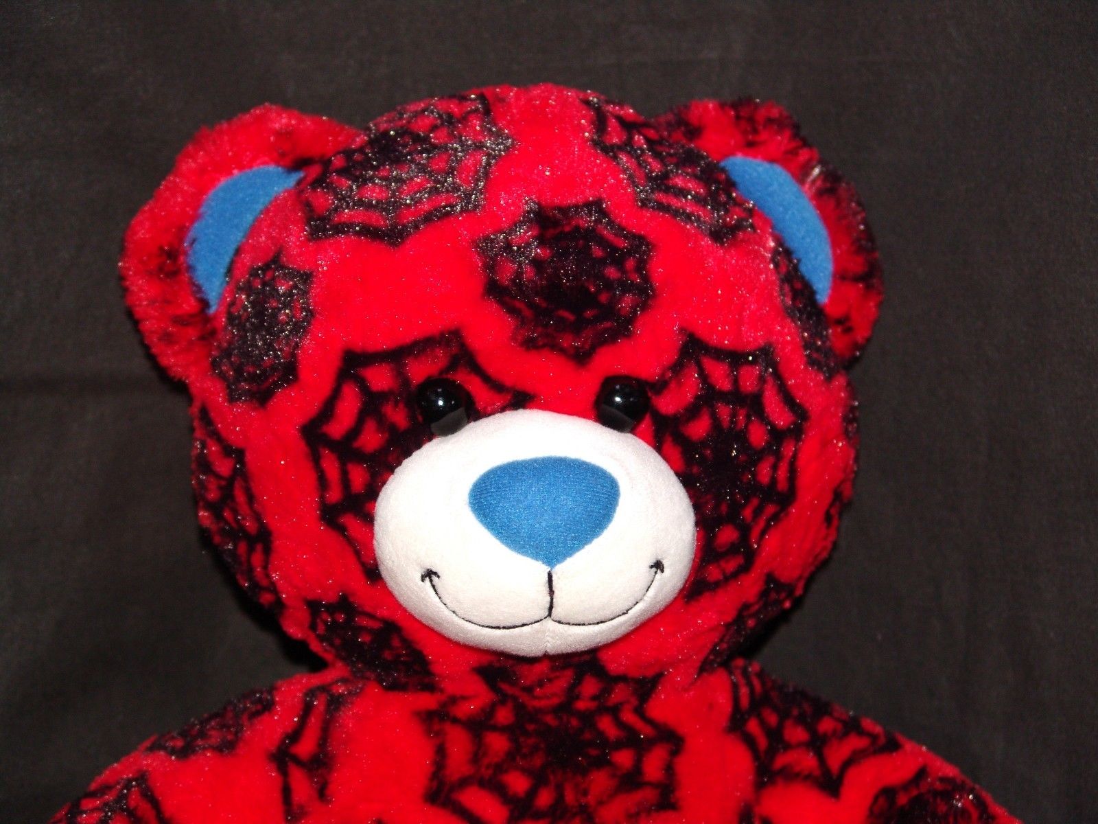 Build a Bear Spiderman Web Superhero Themed Teddy 16 inch BAB Stuffed Toy Animal