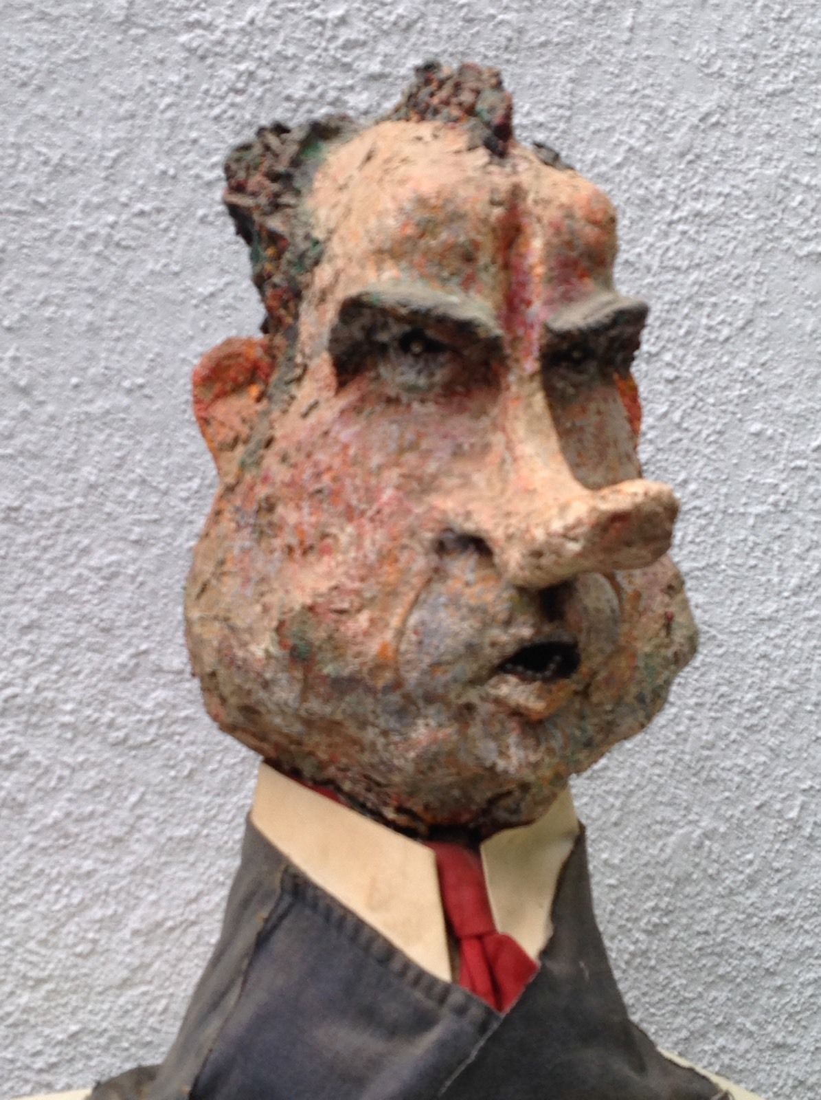 Vintage RICHARD NIXON Papier Mache PORTRAIT BUST Sculpture FOLK ART 1960s-1970s