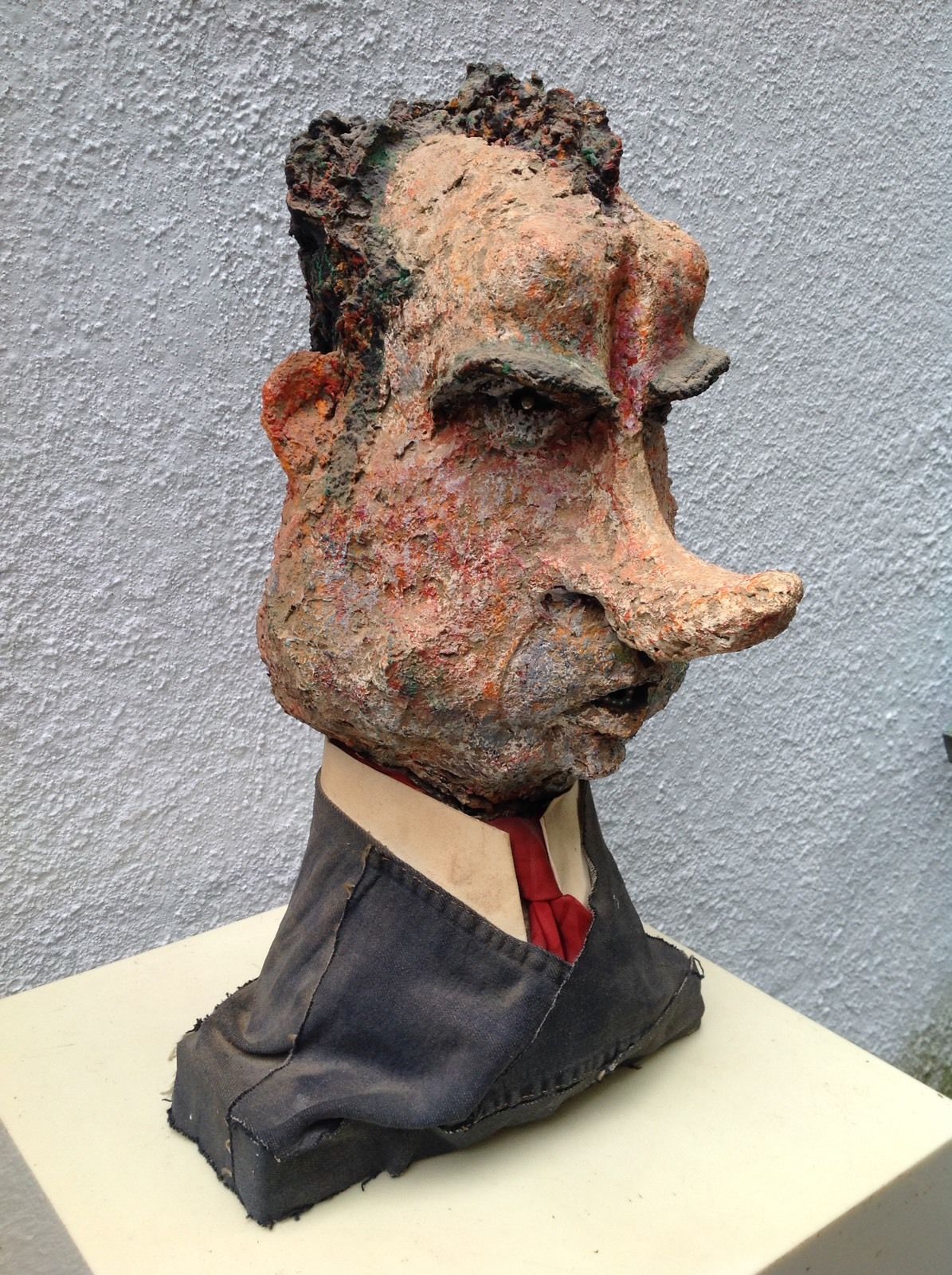 Vintage RICHARD NIXON Papier Mache PORTRAIT BUST Sculpture FOLK ART 1960s-1970s