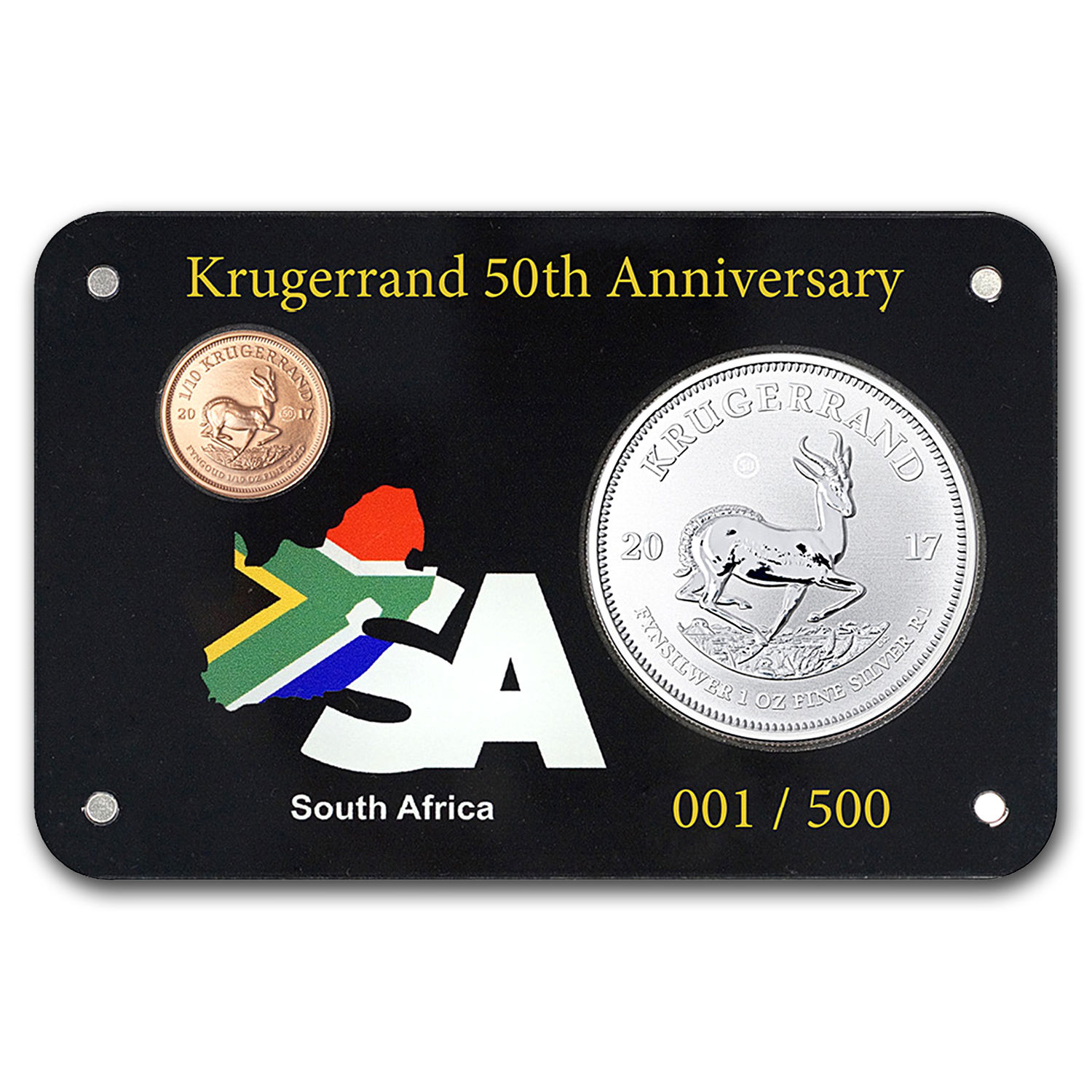 2017 South Africa 2-Coin Krugerrand Premium 50th Anniversary Set - SKU #151053