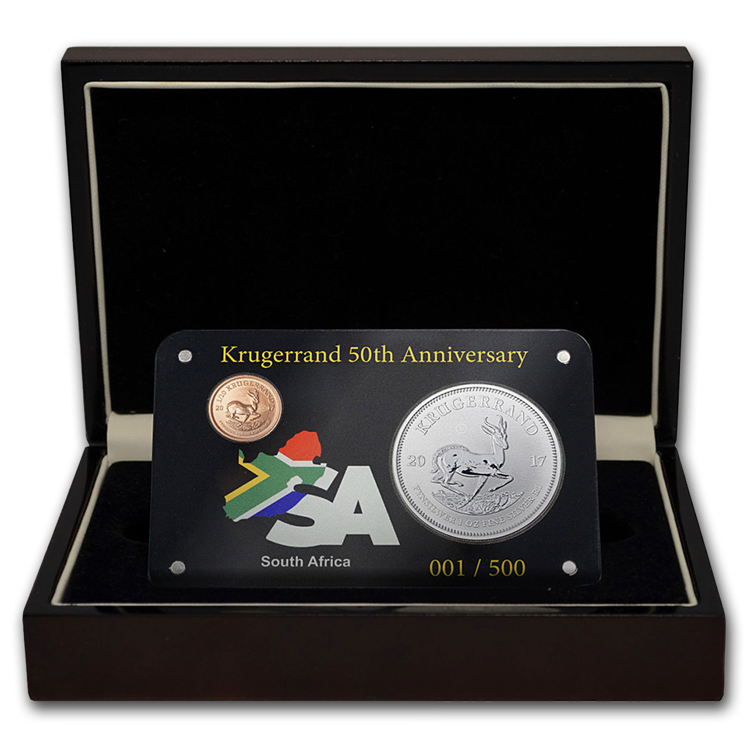 2017 South Africa 2-Coin Krugerrand Premium 50th Anniversary Set - SKU #151053