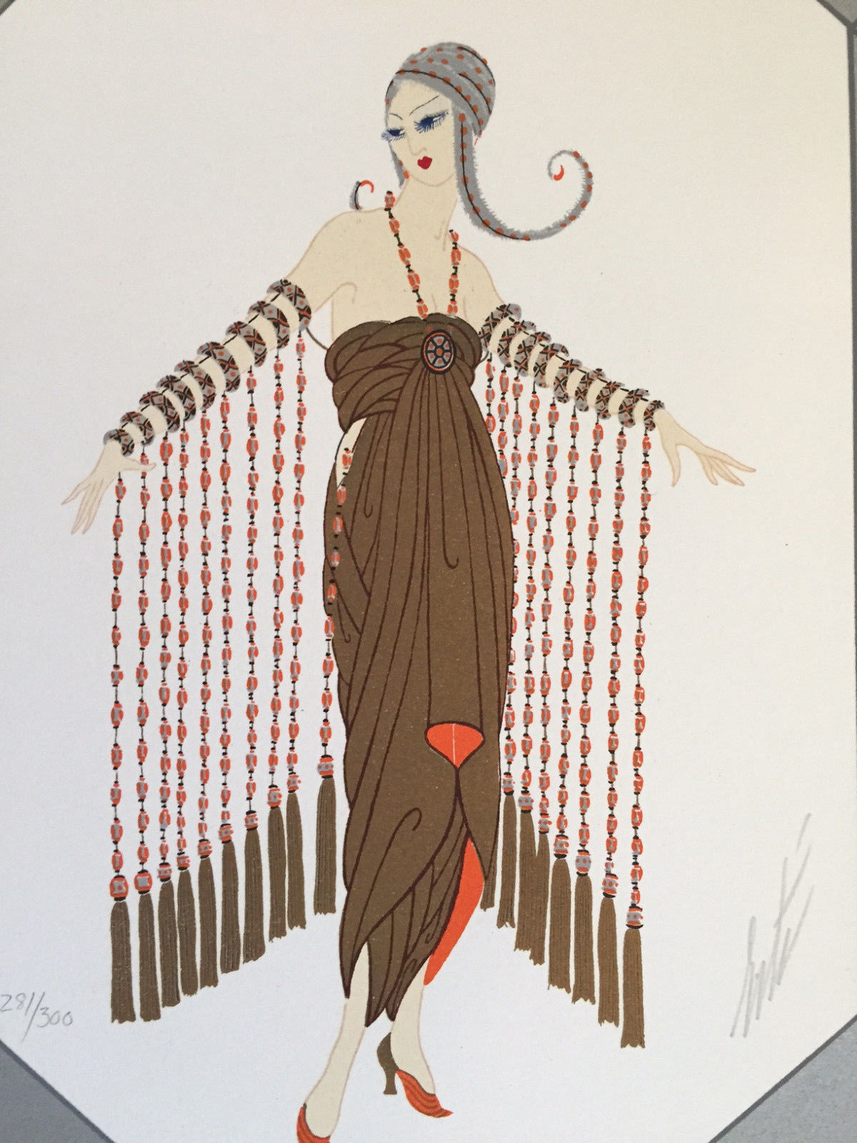 Zobeide by Erte 1979 Lithograph on Paper 16 x 12.5 Signed Limited 281/300