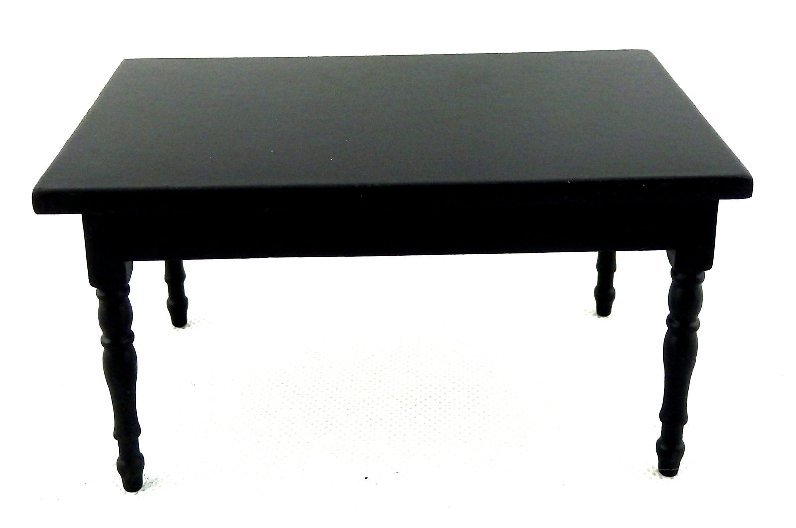 Dolls House Plain Black Table Miniature Wood 1:12 Kitchen Dining Room Furniture