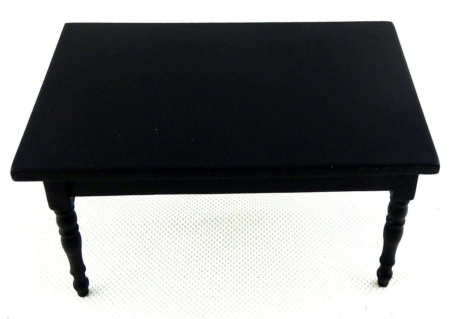 Dolls House Plain Black Table Miniature Wood 1:12 Kitchen Dining Room Furniture