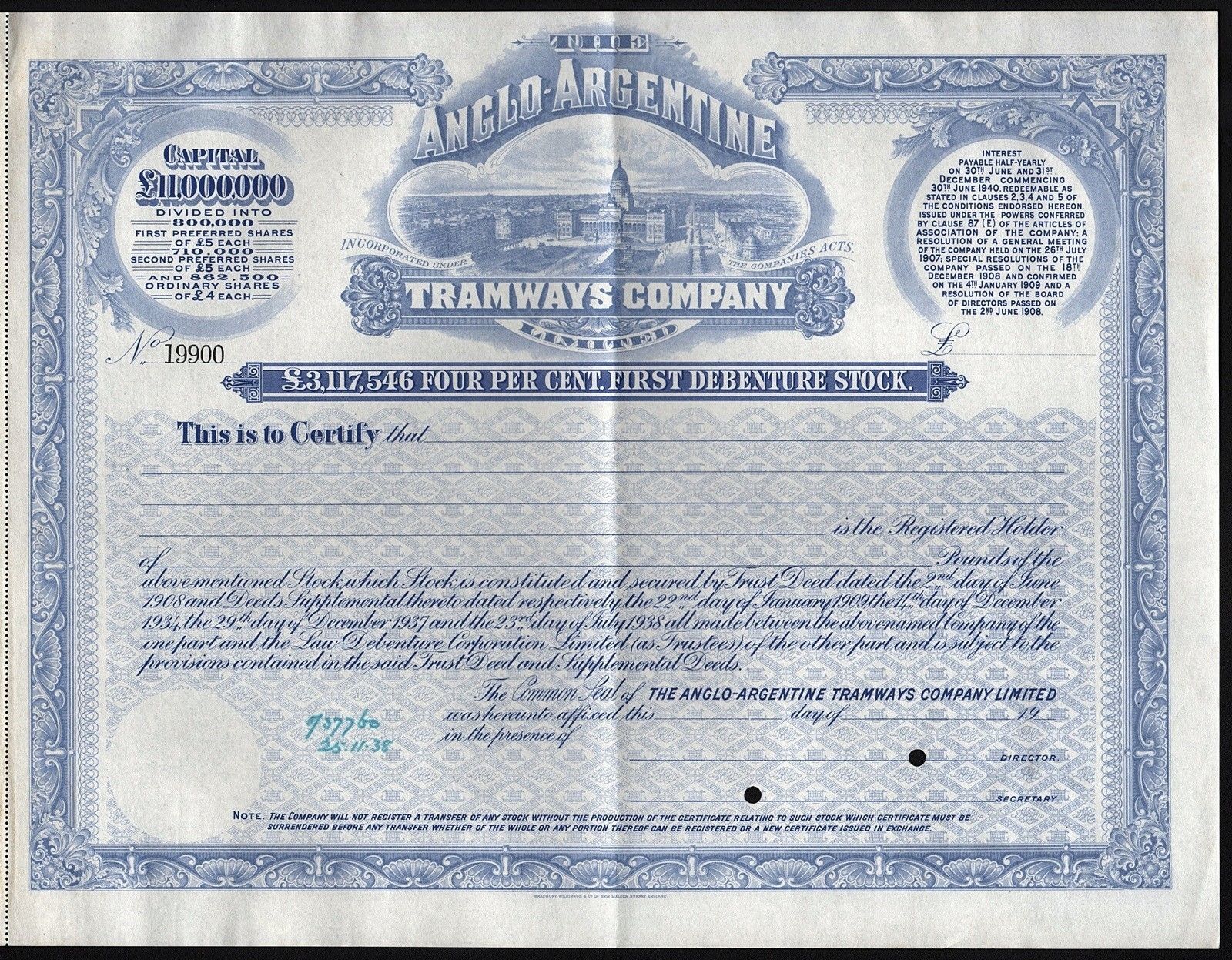 19__ The Anglo-Argentine Tramways Company (Specimen)