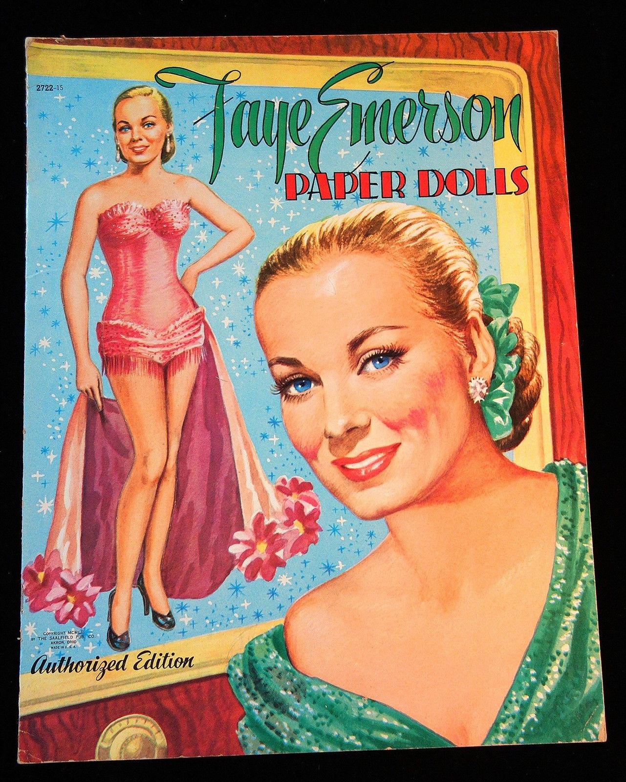 Un-Cut Paper Doll Book Eve Arden, Saalfield 1953 Authorized Edition w 2 Dolls