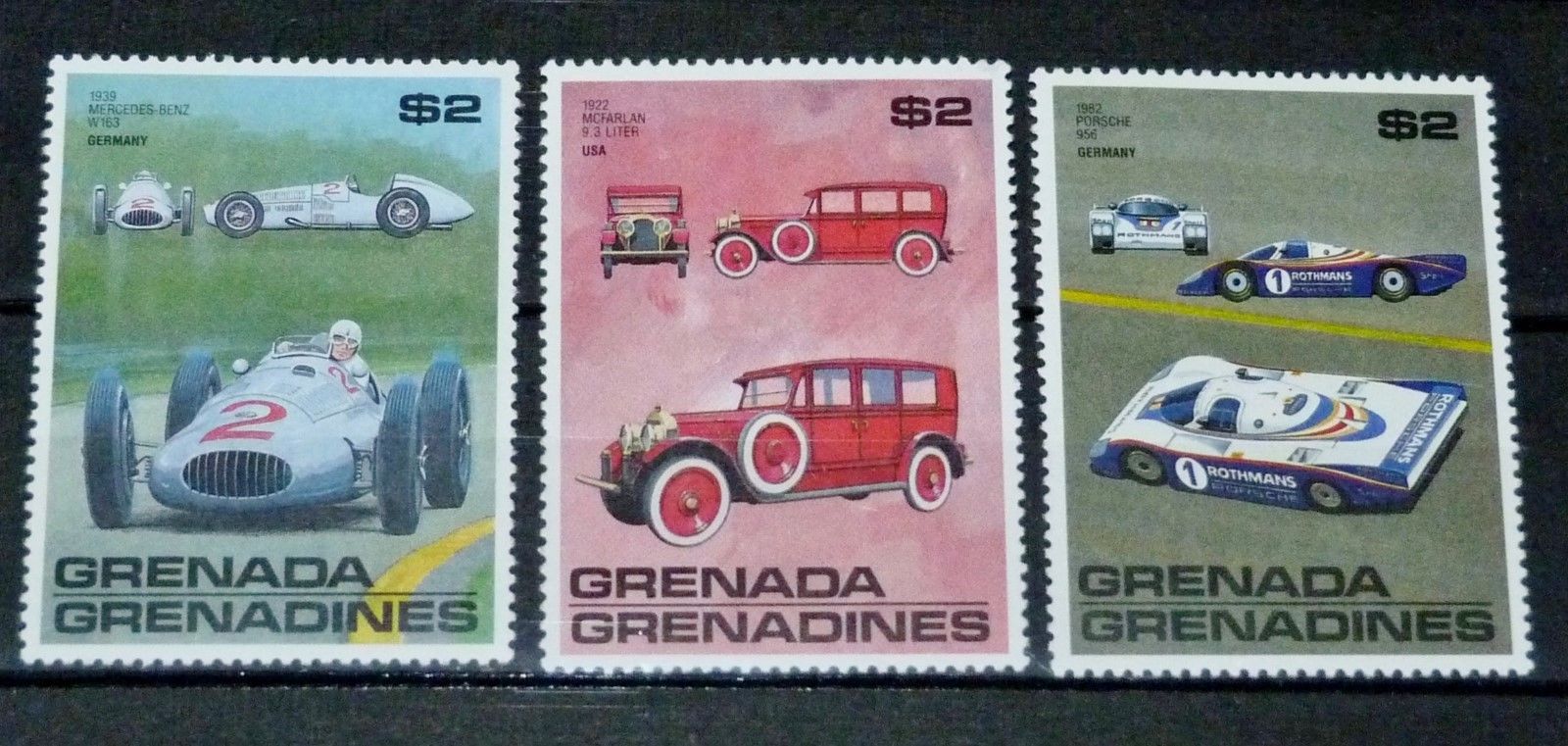 Grenada Grenadines Cars 1988 Scott #1018-1020 Lot of 9 Stamps Mint MNH