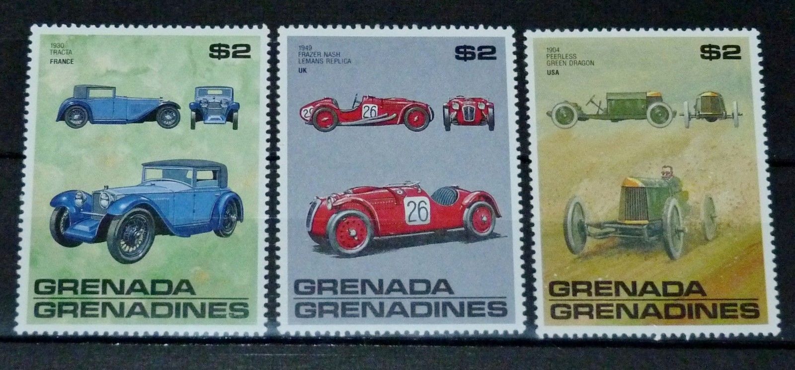 Grenada Grenadines Cars 1988 Scott #1018-1020 Lot of 9 Stamps Mint MNH