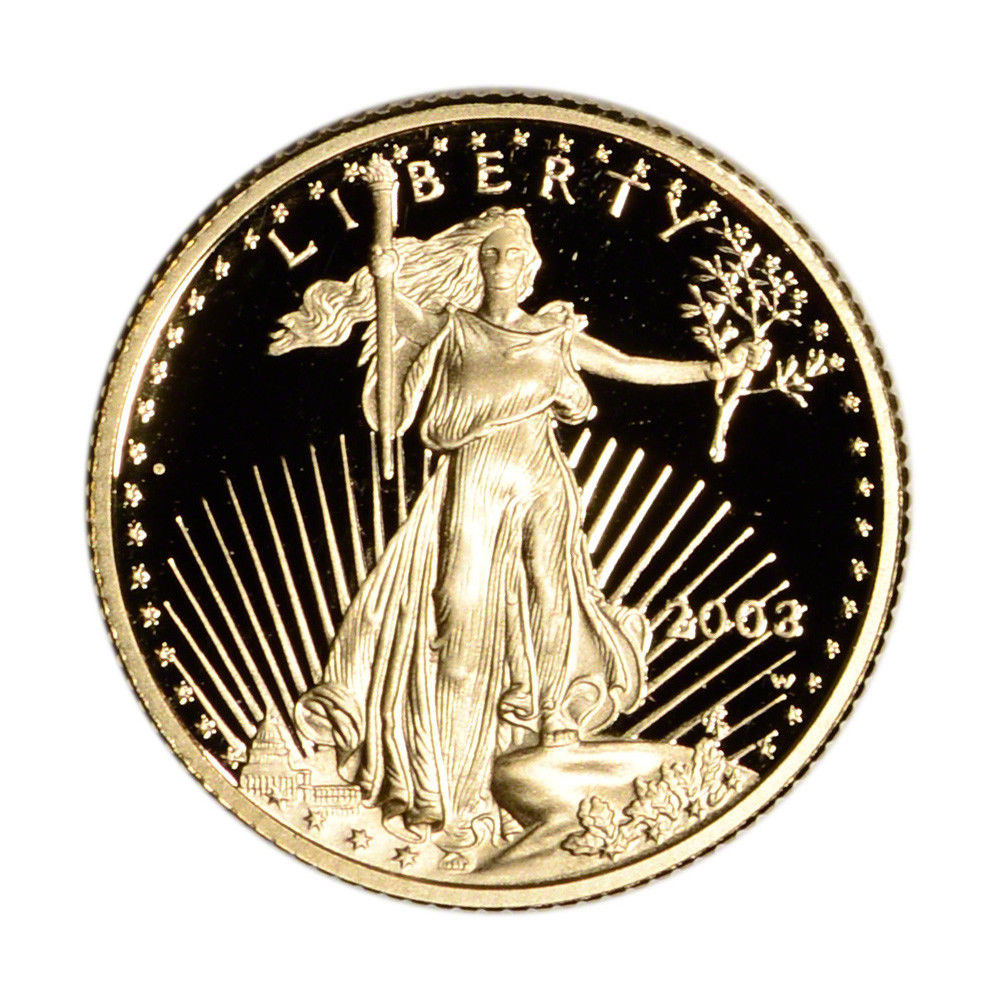 2003-W American Gold Eagle Proof (1/10 oz) $5 in OGP