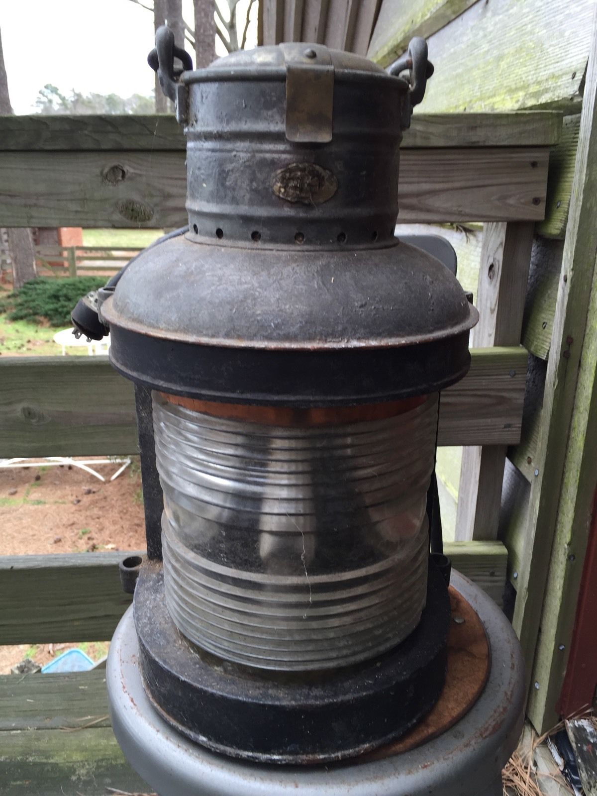 Beautiful Huge Vintage Brass Ship Lantern Light, Nautical, Boat