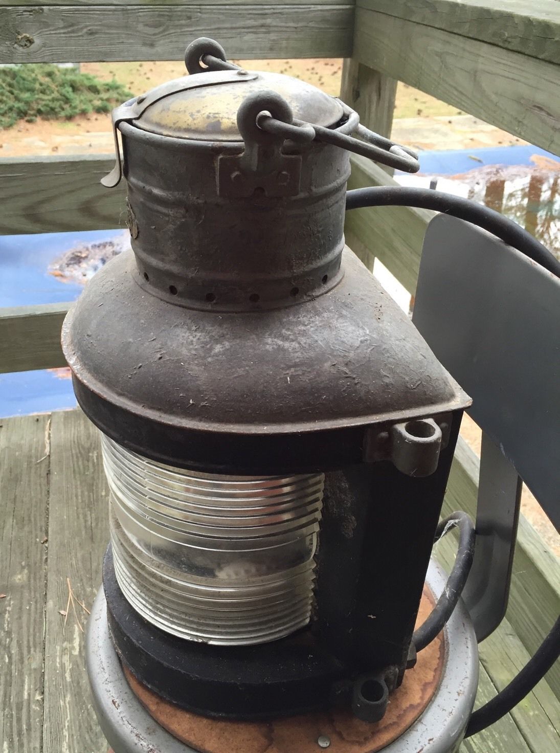 Beautiful Huge Vintage Brass Ship Lantern Light, Nautical, Boat