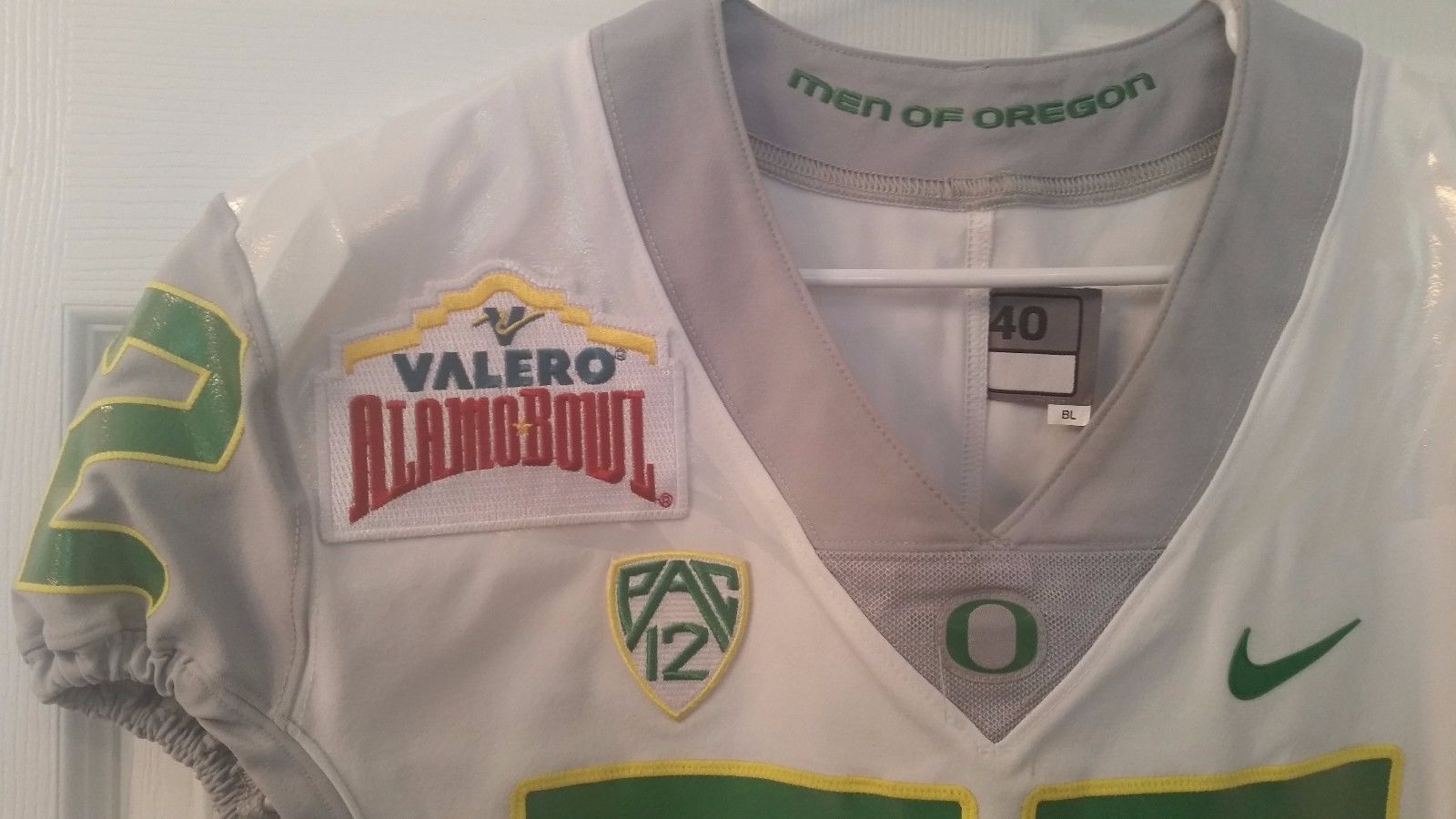 2016 Oregon Football Alamo Bowl Jersey, Game Issued/Used/Worn