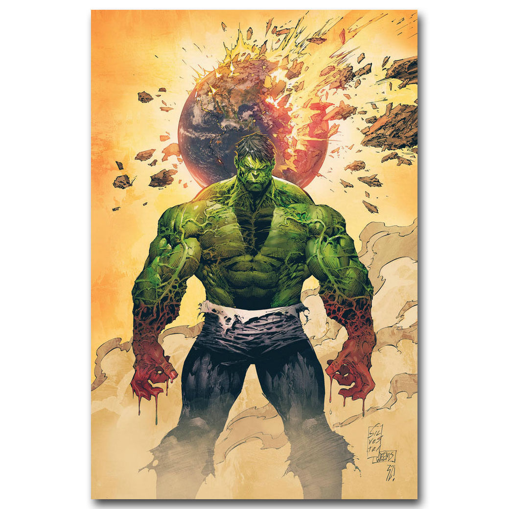 Marvel Superheroes Hulk Art Silk Poster Canvas Print 12x18 24x36 inches